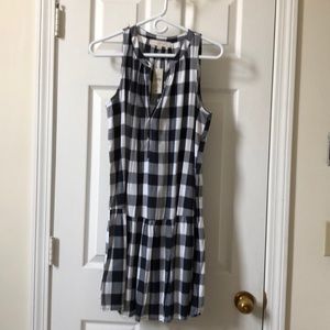 Loft checked dress size M petite